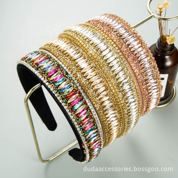 Sumando 2022 fashionable hot sale rhinestone colorful bling hairbands